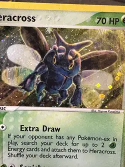 Heracross 7/101 Holo Hidden Legends Pokemon TCG Card 2004 - Image 2