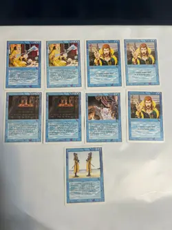 Lot of 9 Blue Revised Edition MTG Magic The Gathering Card Counterspell - Image 1