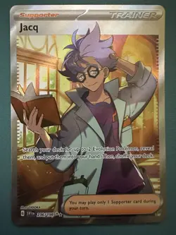 Pokemon TCG Jacq Full Art Trainer Scarlet & Violet Holo Ultra Rare Card 236/198 - Image 1