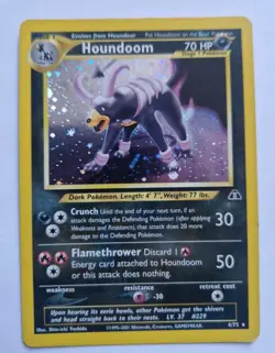 Pokemon Neo Discovery Houndoom Holo Rare Card 4/75 LP+ Condition - Image 1