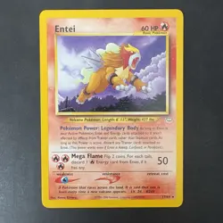 Pokemon Vintage Non Holo Rare Entei Neo Revelation 17/64 WotC - Image 1