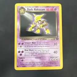 Pokemon Vintage Non-Holo Rare Dark Alakazam Team Rocket 18/82 WotC - Image 1
