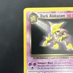 Pokemon Vintage Non-Holo Rare Dark Alakazam Team Rocket 18/82 WotC - Image 2