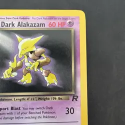 Pokemon Vintage Non-Holo Rare Dark Alakazam Team Rocket 18/82 WotC - Image 3