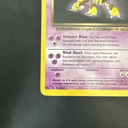 Pokemon Vintage Non-Holo Rare Dark Alakazam Team Rocket 18/82 WotC - Image 5
