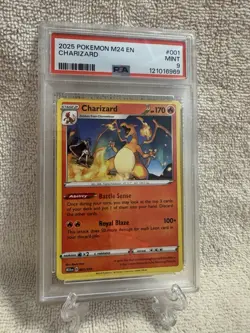 Charizard : Pokemon : McDonald's Promo 2025 M24 EN : 001/015 : PSA 9 MINT - Image 1