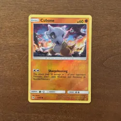 Pokemon TCG Cubone 37/68 Reverse Holo Hidden Fates LP - Image 1