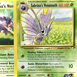Sabrina's Venomoth + Venonat Bundle - Pokemon TCG - Gym Heroes - 34 & 96 ~ HP - Image 1