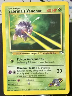 Sabrina's Venomoth + Venonat Bundle - Pokemon TCG - Gym Heroes - 34 & 96 ~ HP - Image 3