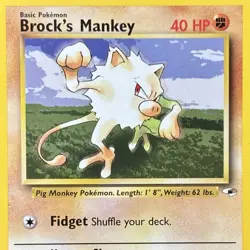 Brock's Mankey - Pokemon TCG - Gym Heroes - 68/132 - COMMON ~ NM - Image 1