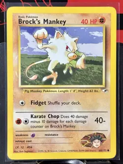 Brock's Mankey - Pokemon TCG - Gym Heroes - 68/132 - COMMON ~ NM - Image 2