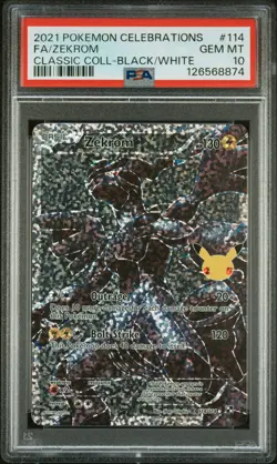 2021 POKEMON CELEBRATIONS CLASSIC COLL #114 FULL ART/ZEKROM PSA 10 - Image 1