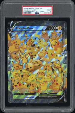 2021 POKEMON SWSH BLACK STAR PROMO CELEBRATIONS COLL-TAG PIKACHU V-UNION PSA 9 - Image 1
