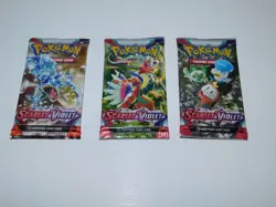 Lot of 3 Pokemon TCG SCARLET & VIOLET BASE Booster Packs NEW/SEALED - Image 1