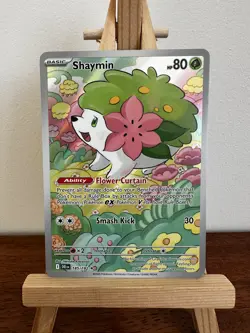 Pokemon TCG Shaymin 185/182 Illustration Rare - S&V Destined Rivals Set - NM - Image 3