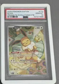 Pokemon TCG : Prismatic Evolutions - Eevee ETB Promo SVP-173 PSA 10 GEM MINT - Image 1