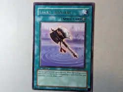 Yugioh Lucky Iron Axe FOTB EN037- Rare 1st ED - Image 1