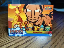 A Great Day 58 Pikachu's Vacation Pokemon Card Series 1 Topps Blue Label Vintage - Image 1