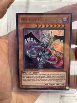 Yugioh Malefic Stardust Dragon JUMP-EN043 Ultra Rare Limited Edition MP/LP Card - Image 2