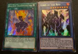 YUGIOH Card TCG LORD OF THE RED + RED-EYES TRANSMIGRATION DRL2-EN016 Secret Rare - Image 1
