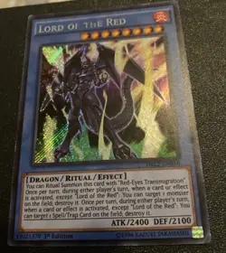 YUGIOH Card TCG LORD OF THE RED + RED-EYES TRANSMIGRATION DRL2-EN016 Secret Rare - Image 2