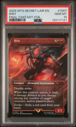 Ifrit PSA 10 MTG Final Fantasy Foil Secret Lair (Low Pop!) - Image 1