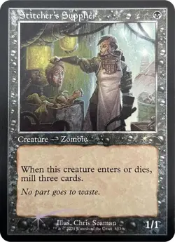 NM MTG RETRO FRAME FOIL STITCHER'S SUPPLIER SLAY THE DAY SECRET LAIR BONUS - Image 1