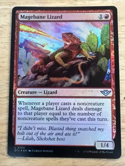 1x Magebane Lizard, Foil, Outlaws of Thunder Junction, Magic MTG NM - Image 1