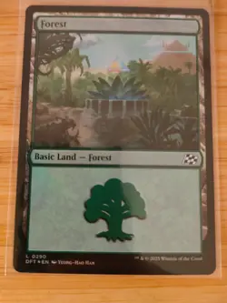 MTG Forest (FOIL) 0290 Aetherdrift M/NM Free UK P&P - Image 1