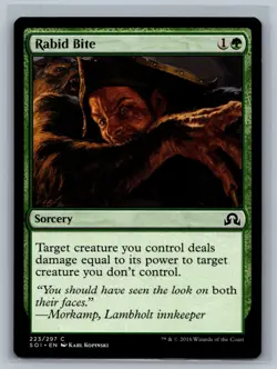 Magic MTG Shadows over Innistrad 4x Rabid Bite #223/297 TCG CCG Playset - Image 1