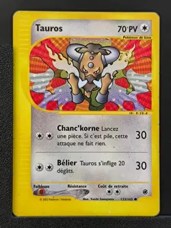 Carte Pokemon Tauros 133/165 Expedition Wizards FR - Image 2