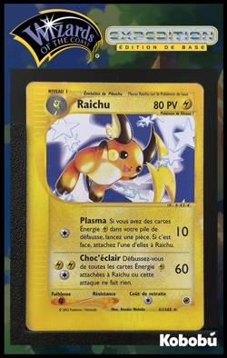 Carte Pokemon Raichu 61/165 Expedition Wizards FR - 2 - Image 1
