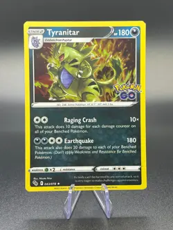 Pokemon TCG - Tyranitar - Pokemon Go 043/078 Holo Rare - Image 1