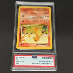 PSA 10 Charmander 46/102 1999 Pokemon Base Set Unlimited WOTC Vintage GEM MINT - Image 3