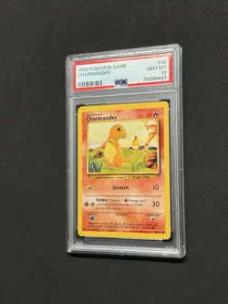 PSA 10 Charmander 46/102 1999 Pokemon Base Set Unlimited WOTC Vintage GEM MINT - Image 5