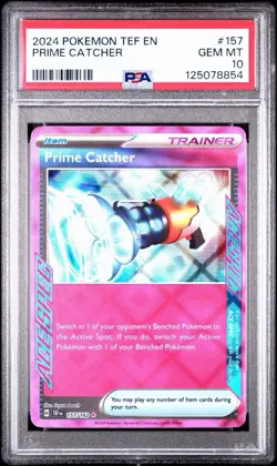 #157 PRIME CATCHER 2024 Pokemon Tef En-Temporal Forces PSA 10 - Image 1