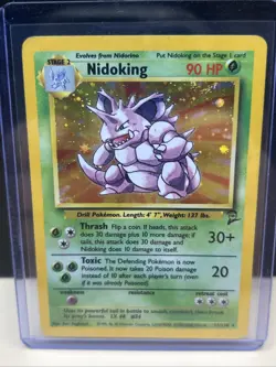Vintage Pokemon Card - Nidoking 11/130 Base Set 2 Holo - Image 1