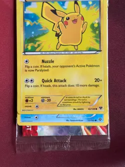 PIKACHU 42/146 XY 2014 LEGO Movie PROMO SEALED HOLO Pokemon TCG card w/Staryu - Image 3
