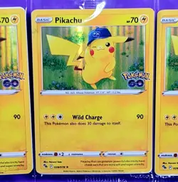 3x 2022 Pokemon GO Pikachu Promo Card 028/078 New Sealed GameStop Promo - Image 1