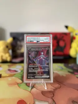 Pokemon TCG Destined Rivals Team Rocket's Mewtwo EX Full Art Card 213/182 PSA 10 - Image 1