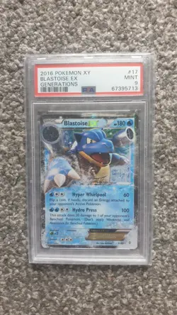 POKEMON CARD 2016 XY BLASTOISE EX GENERATIONS #17 GRADED PSA 9 - Image 1