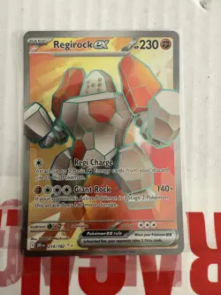 Pokemon TCG Regirock EX Destined Rivals Ultra Rare Card 214/182 NM - Image 1
