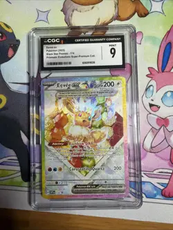 CGC 9 Eevee Ex SVP 174 SPC Prismatic Evolutions Premium Pokemon Card - Image 1