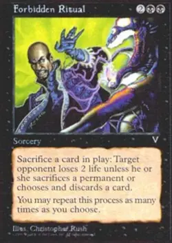 MTG Forbidden Ritual, Visions, Damaged, English - Image 1