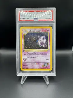 Pokemon Sabrina's Gengar Gym Heroes 1st Edition Holo Rare #14 PSA 8 - Image 2