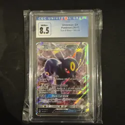 Pokemon TCG Umbreon GX 80/149 Sun & Moon Base Set Ultra Rare CGC 8.5 - Image 1
