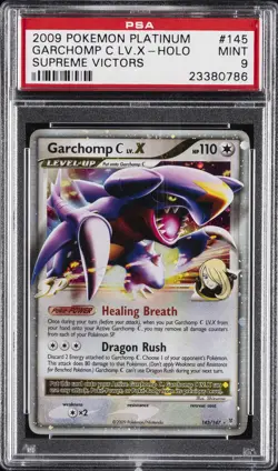 2009 POKEMON PLATINUM SUPREME VICTORS #145 GARCHOMP C LV.X-HOLO PSA 9 - Image 1
