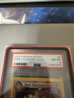 2000 Team Rocket Holo Dark Charizard #4 PSA 8 NM-MINT Pokemon WOTC - Image 3