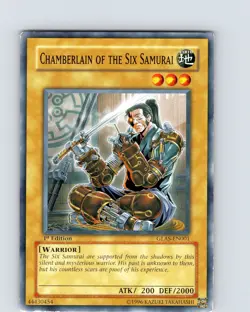 Yu-Gi-Oh Chamberlain Of The Six Samurai GLAS-EN001 1st Edition Regular Common LP - Image 1