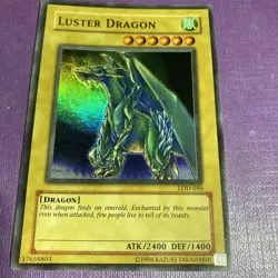 YUGIOH Super Rare Luster Dragon LOD-050 NM - Image 1